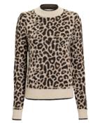 Veronica Beard Marly Leopard Sweater Brown L