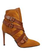 Balmain Jackie Buckled Strap Boots Brown 37.5
