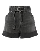 Jean Atelier Cinched Denim Shorts Grey 24