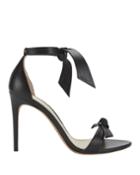 Alexandre Birman Clarita Double Bow Black Leather Sandals Black 36