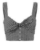 Alc A.l.c. Griffin Gingham Top Blk/wht Zero
