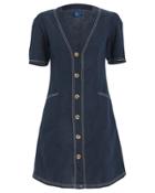 Resume Rsum North Linen & Cotton Mini Dress Navy 38