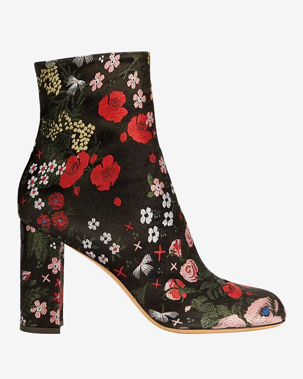 Valentino Brocade Floral Bootie