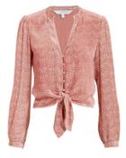 Exclusive For Intermix Intermix Candice Burnout Velvet Top Blush L