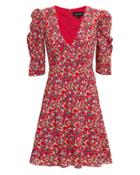 Saloni London Saloni Colette Mini Dress Red Floral 4