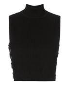 Cushnie Et Ochs Aria Black Crop Top Black S