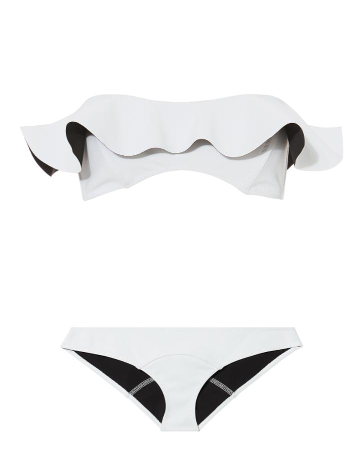 Lisa Marie Fernandez Natalie Flounce Bikini White 1