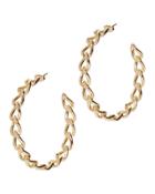 Rosantica Curved Chain Link Hoops Gold 1size