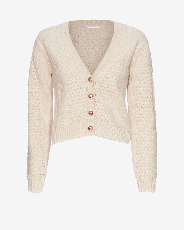 See By Chloe Chunky Knit Crop Cardi