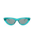 Chimi Eyewear Chimi Aqua Cat Eye Sunglasses Blue-lt 1size