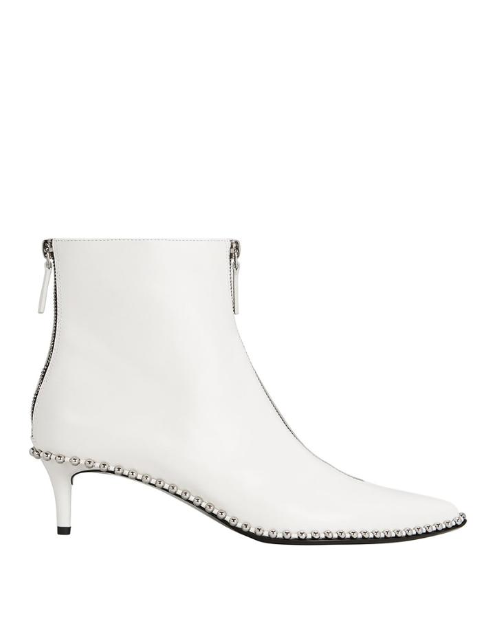 Alexander Wang Eri Studded Booties White 36