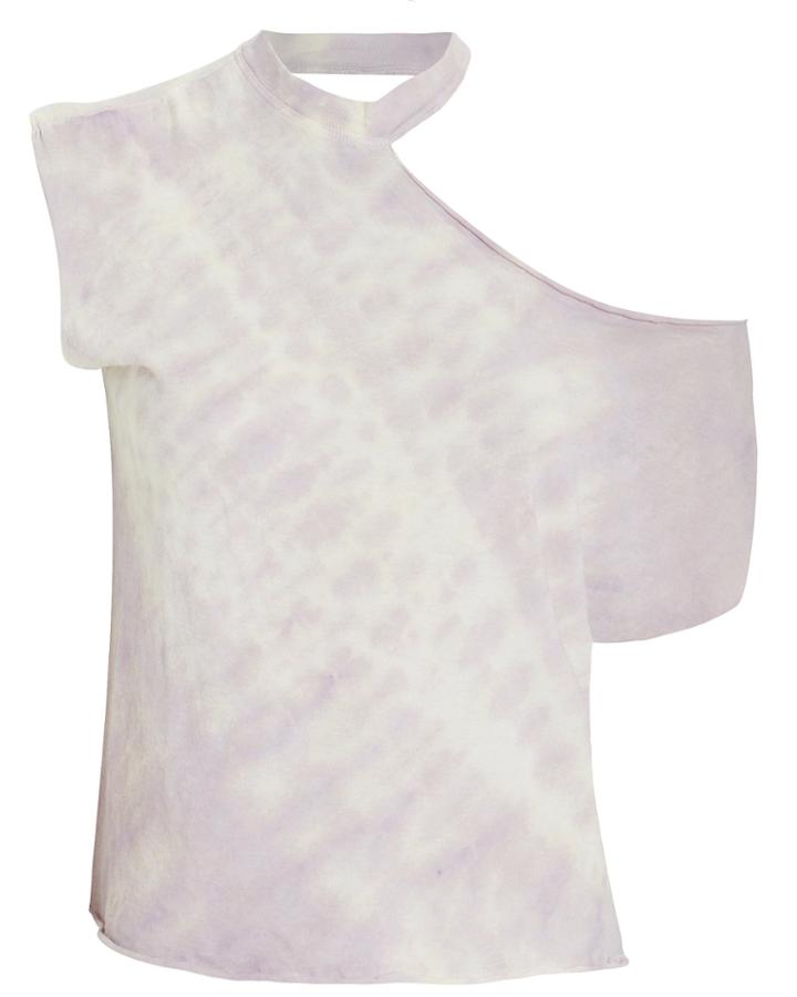 Rta Axel Cut-out Tie Dye T-shirt Lavender/tie-dye P