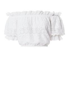 Intermix Loveshackfancy Cecilia Crop Top