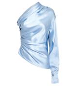 Hellessy Paley One Shoulder Top Ice Blue 8