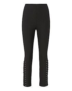 Derek Lam 10 Crosby Lace-up Hem Black Skinny Pants