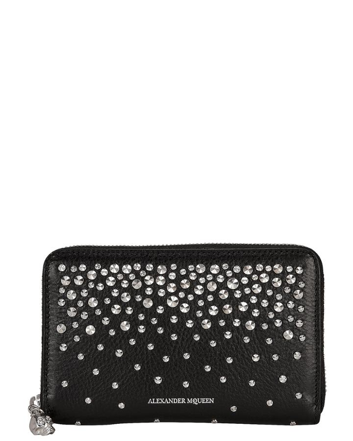 Alexandermcqueenbags Alexander Mcqueen Studded Continental Clutch Black 1size