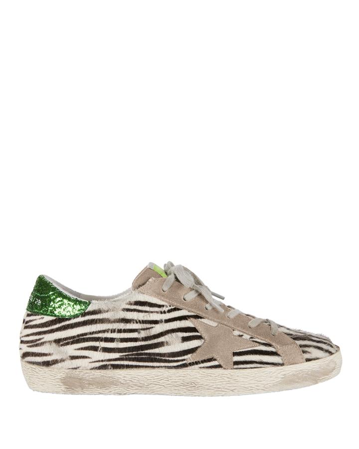 Golden Goose Superstar Zebra Haircalf Sneakers