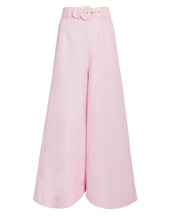 Nicholas Belted Wide Leg Pants Pink 2