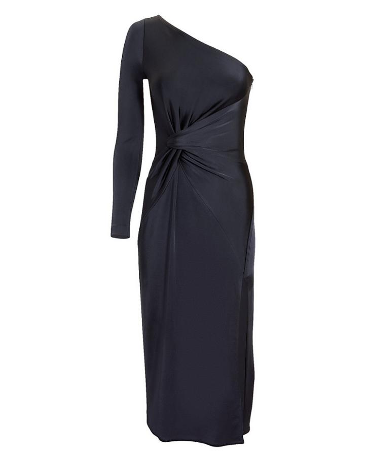 Cushnie Et Ochs Twist Detail One Shoulder Dress Navy 4