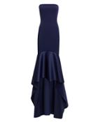 Solace London Kerama Strapless High Low Navy Gown Navy 6