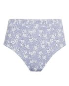 Kisuii High Rise Blue Floral Bikini Bottom Blue Floral M