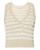 Exclusive For Intermix Intermix Heidi Crochet White Knit Tank White P
