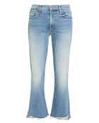Mother Insider Crop Step Fray Light Blue Jeans Light Blue Denim 24