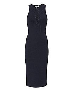 Derek Lam 10 Crosby Ribbed Lace-up Dress