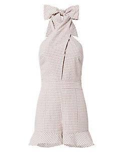 Exclusive For Intermix Fernanda Gingham Romper