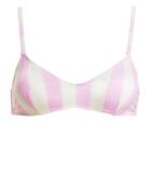 Solid & Striped Rachel Tri Bikini Top Pink/white M