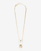 Intermix Alexis Bittar Double Layer Pendant/fringe Necklace