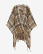 Holzweiler Fresia Check Poncho: Brown