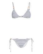 Melissa Odabash Verona Nautical Triangle Bikini- Final Sale