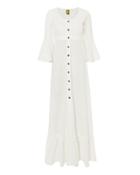 Cest La Vie C'est La V Chemisier Button Front Eyelet Maxi Dress White S