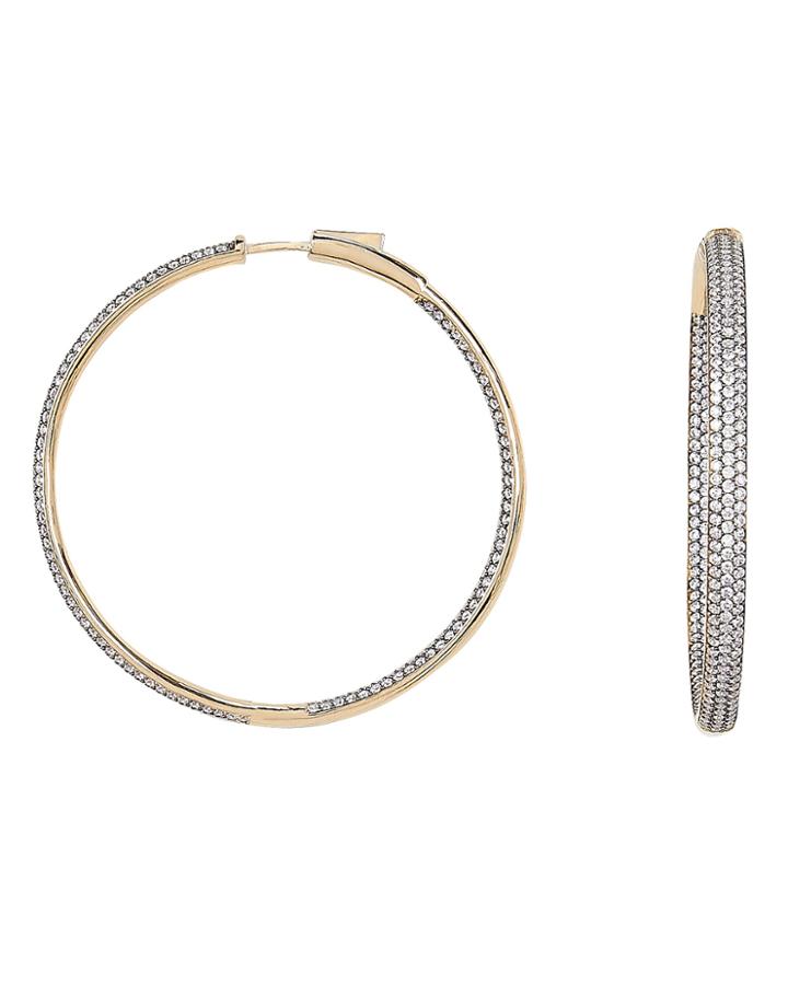 Nickho Rey Statement Hoop Earrings Rose Gold 1size