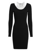 T By Alexander Wang Bi-layer Mini Dress Black P