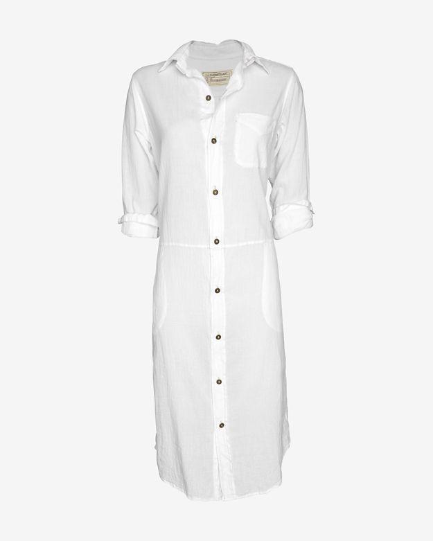 Current/elliott Elongated Shirtdress: White