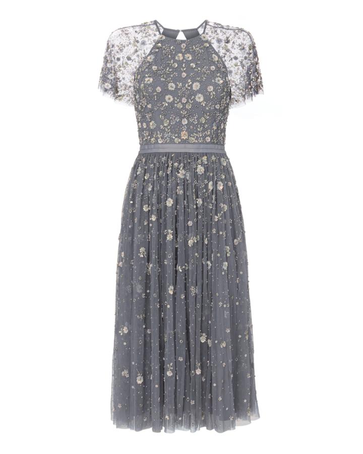 Intermix Needle & Thread Comet Midi Dress Blue 2