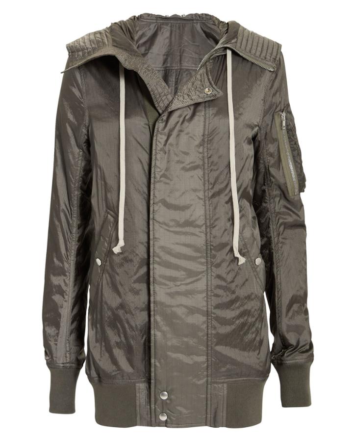 Rick Owens Drkshdw Hooded Bomber Jacket Grey S