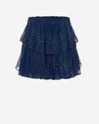 Love Shack Fancy Ruffled Lurex Mini Skirt