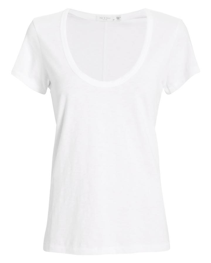 Rag And Bone Rag & Bone/jean U-neck Tee White P