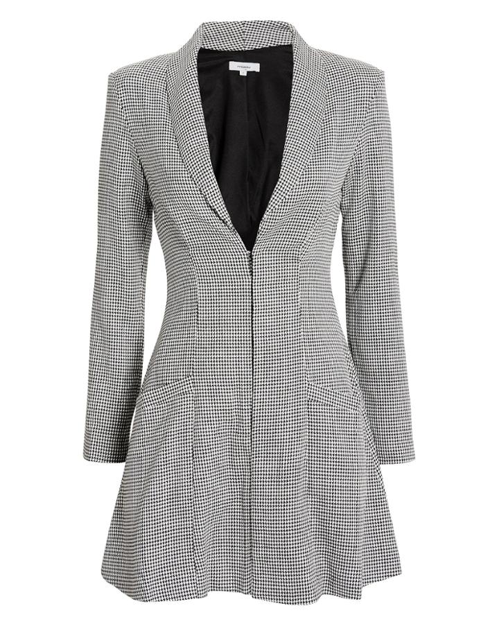 Miaou Margot Houndstooth Dress Black/white P