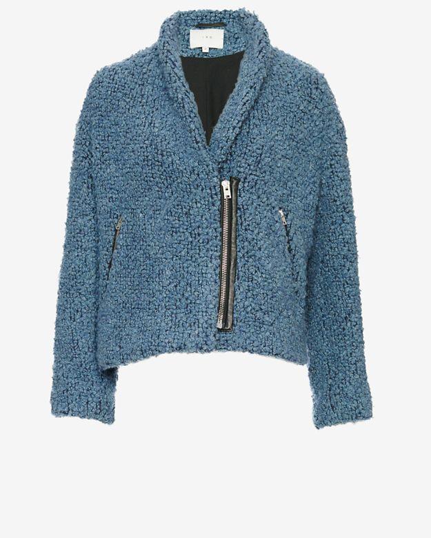 Iro Boucle Bomber Jacket