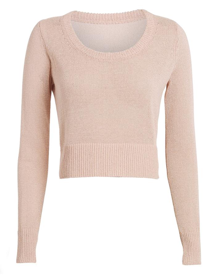 Exclusive For Intermix Intermix Eugenia Lurex Sweater Blush M