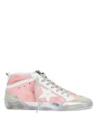 Golden Goose Mid Star Blush Suede Sneakers Blush/white/silver 38