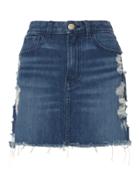 3x1 Denim 3x1 Celine Distressed Denim Mini Skirt Denim 23