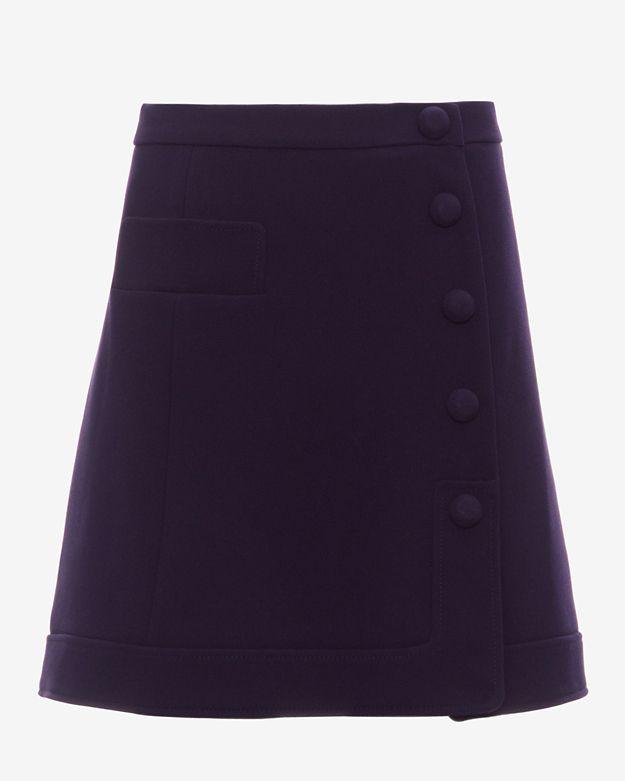 Carven Button Detail Mini Skirt