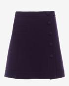 Carven Button Detail Mini Skirt