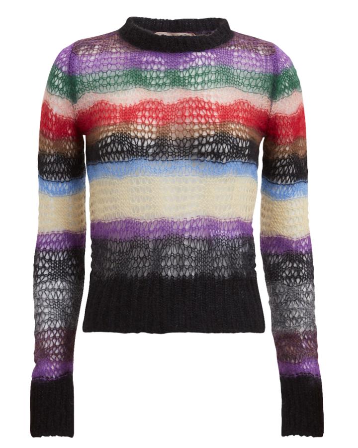 No 21 No. 21 Multi-striped Open Weave Sweater Multi 36