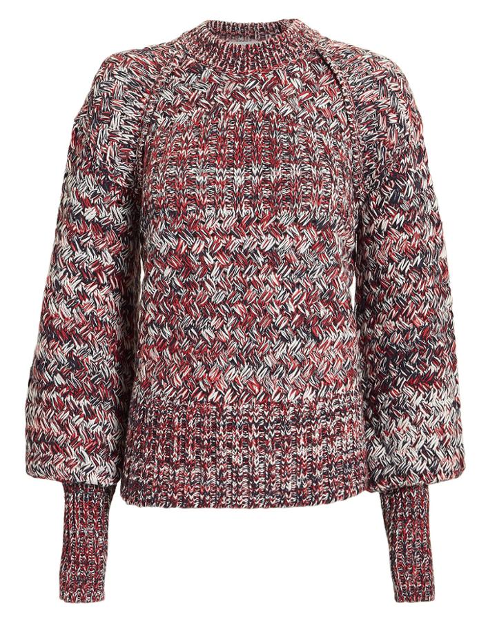 Self-portrait Melange Crew Neck Sweater Multi S